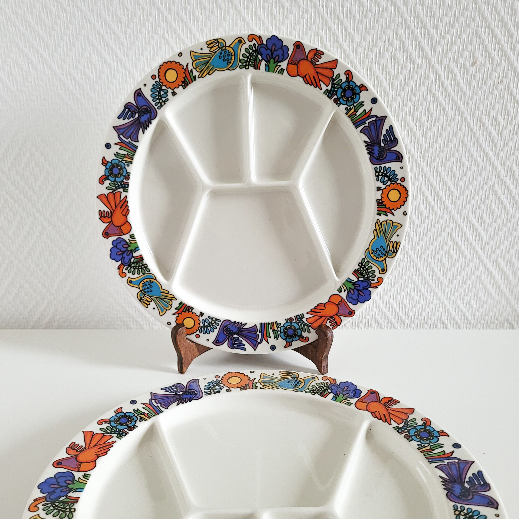 Set of 10 fondue plates Acapulco Villeroy and Boch