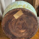 Spherical ceramic lamp with bark texture