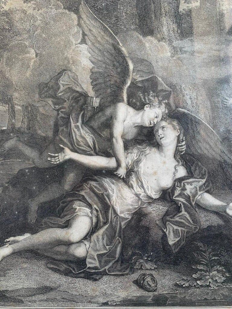 Antoine Coypel, Love and Psyche, engraving by Jean Audran, eighteenth century