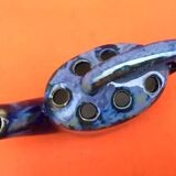 1950s vase / flower pick in the shape of a watering can flamed stoneware