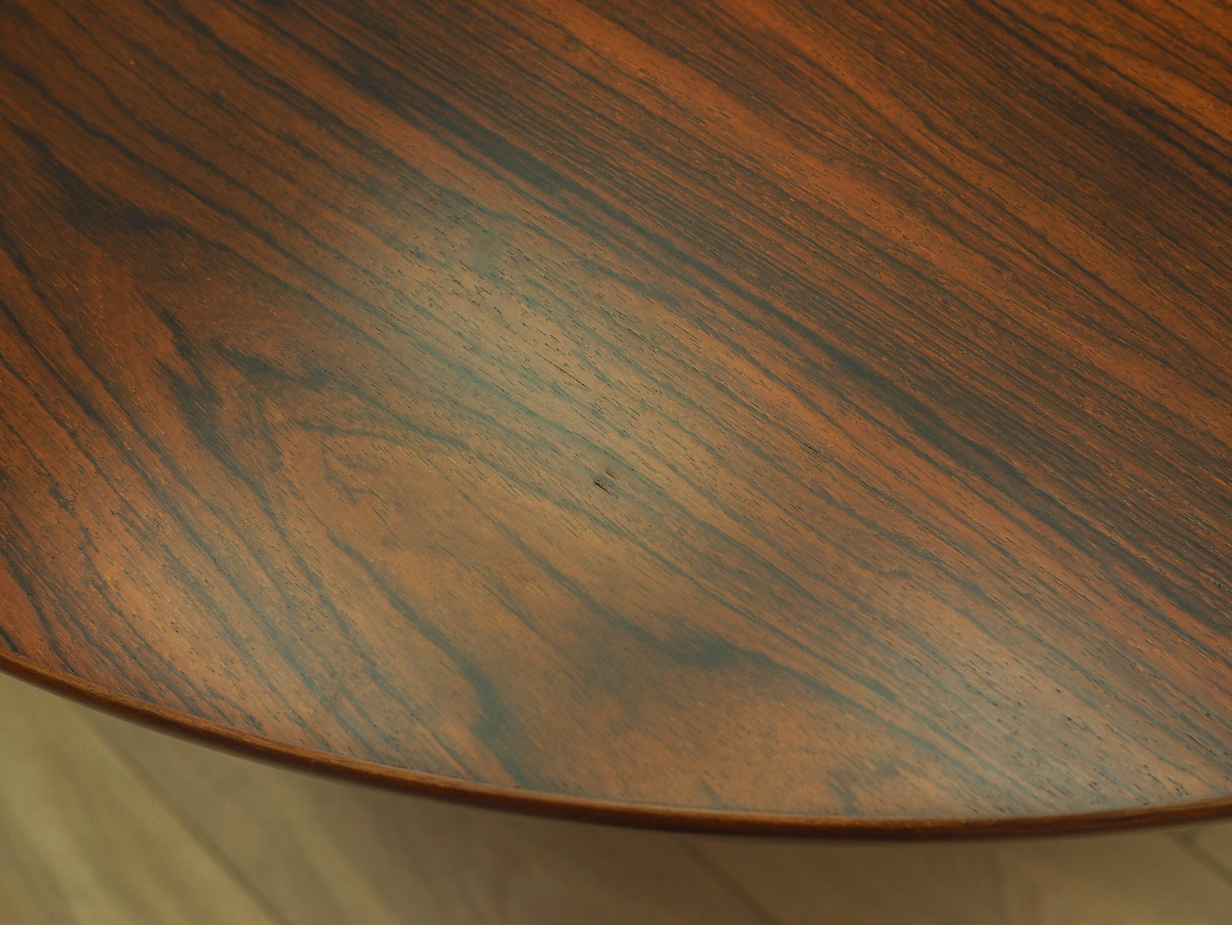 Round rosewood coffee table, Danish design, 1970s, made in Denmark