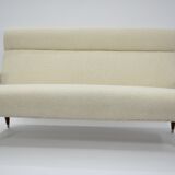 Canapé Danemark années 1960 bouclé beige