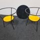 Pair of vintage glass topped side tables