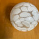 Murano speckled glass ball vase, vintage soliflore.