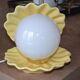 Porcelain and opaline shell lamp from the 70s-80s