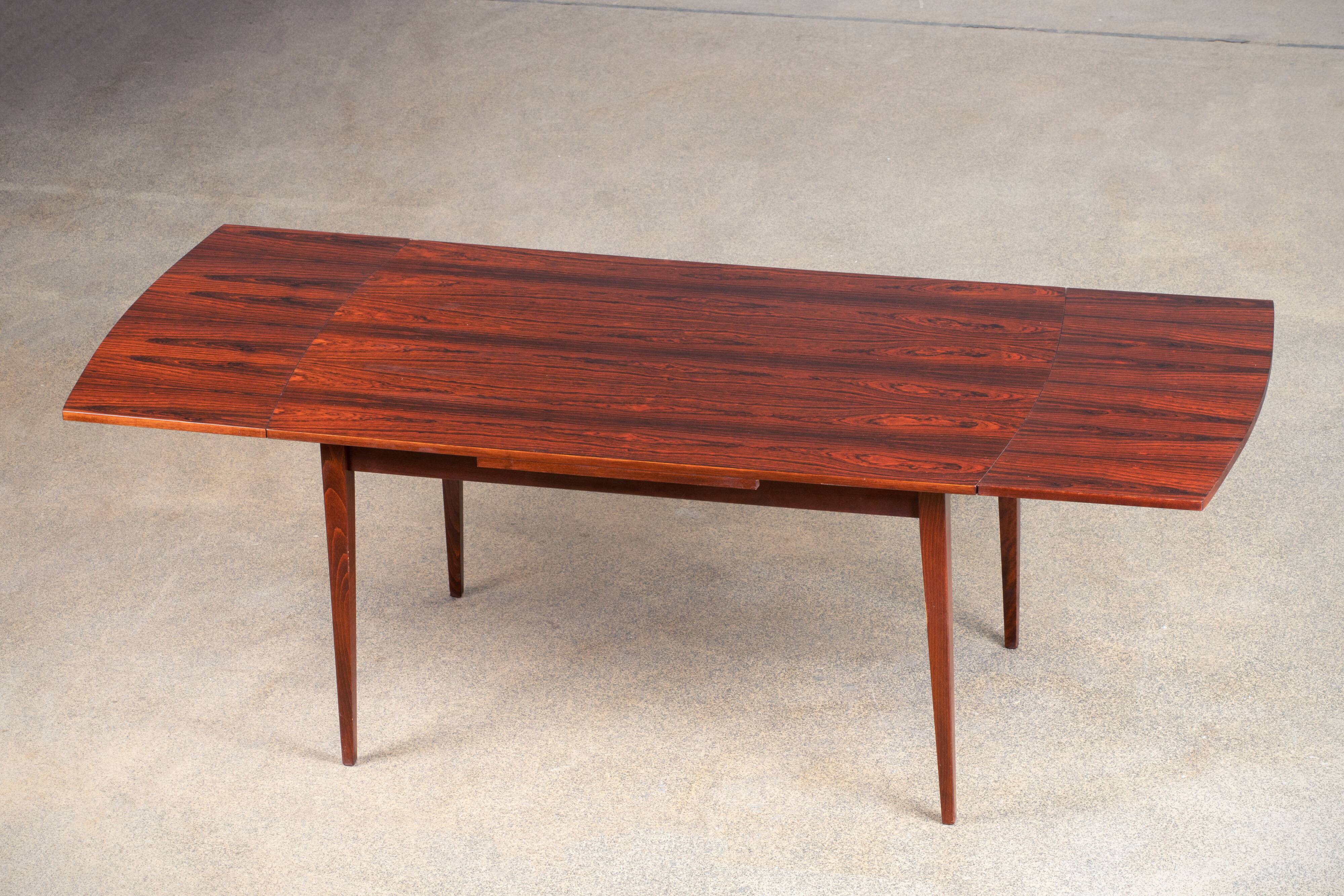 Table extensible scandinave en palissandre