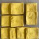 Set of 10 antique towels "sunflower" monogrammed "MR" - cotton - 57x50 cm