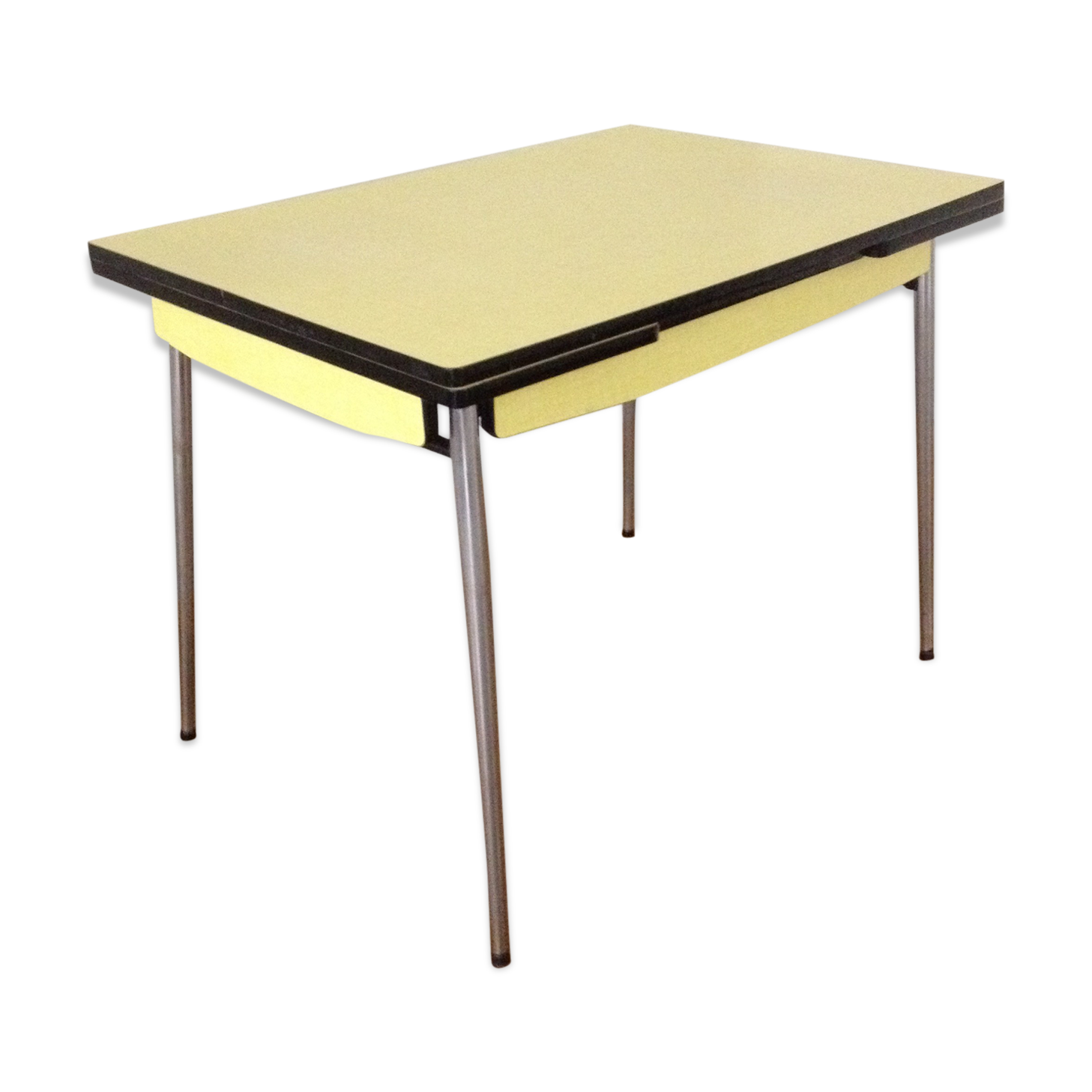 Yellow formica table