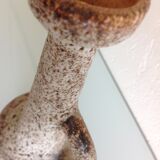 Beige soliflore vase ceramic Fat Lava / vintage 60s-70s