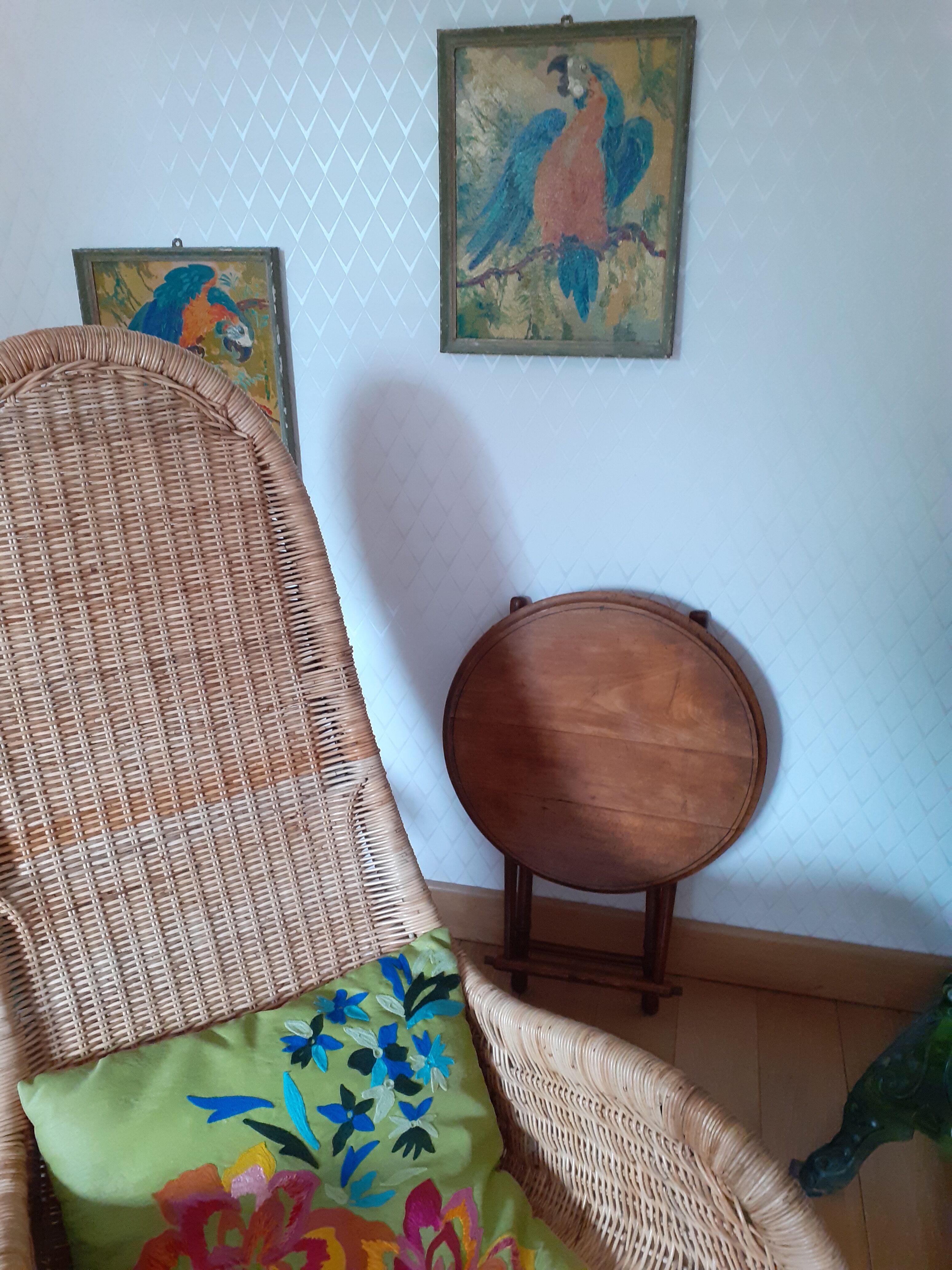 Old folding side table
