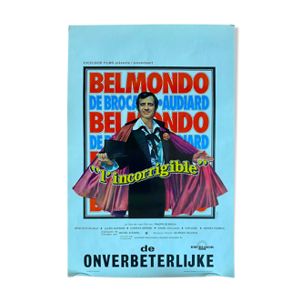 Original movie poster "The Incorrigible" Jean-Paul Belmondo 37x55cm 1975