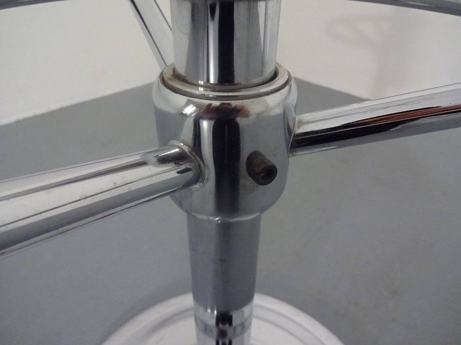 French chrome-plated steel tubular coat rack, 1940s