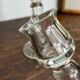 Paire de bougeoirs en verre soufflé 