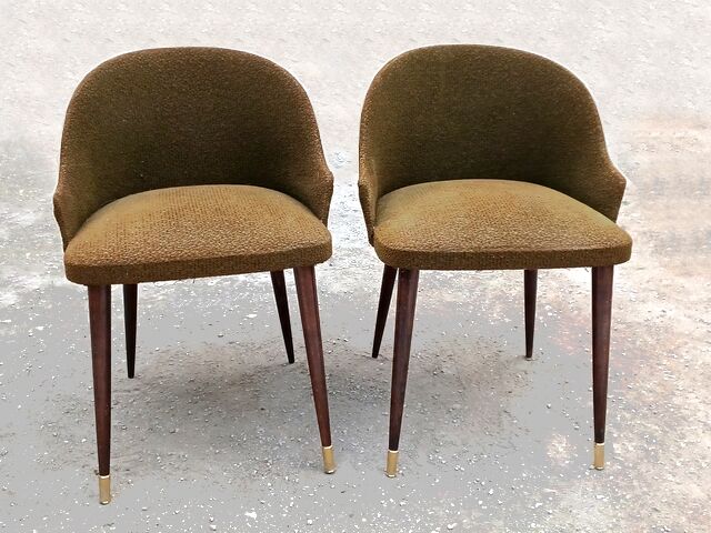 Paire de fauteuils cocktail vintage, 1950
