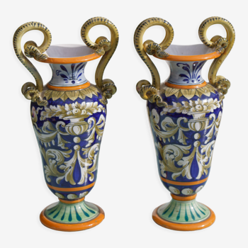 Paire de vases Balustre aux serpents Italie 50