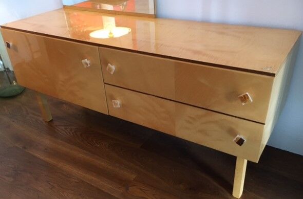 Dressing table in a 1.20m x 1.70m and vintage mirror, 1960's