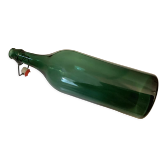 Bouteille xxl vintage en verre vert