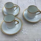3 cups and their limoges porcelain undercup