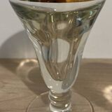 6 anciens verres bistrot trompeurs la rochere tres epais avec liseret dore