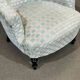 Napoleon III toad chair, late 19th century, reupholstered.