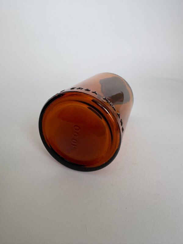 Bouteille d'apothicaire en verre de style mid-century modern par Carlo Erba Milano