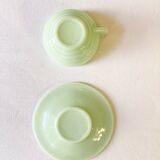 Glass cups and saucers, 1950s