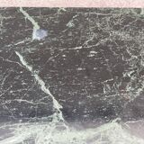 Coffee table in gilded brass and veined green marble