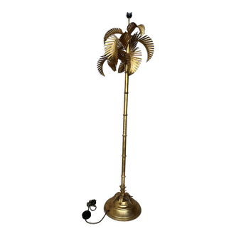 Golden palm floor lamp 70s