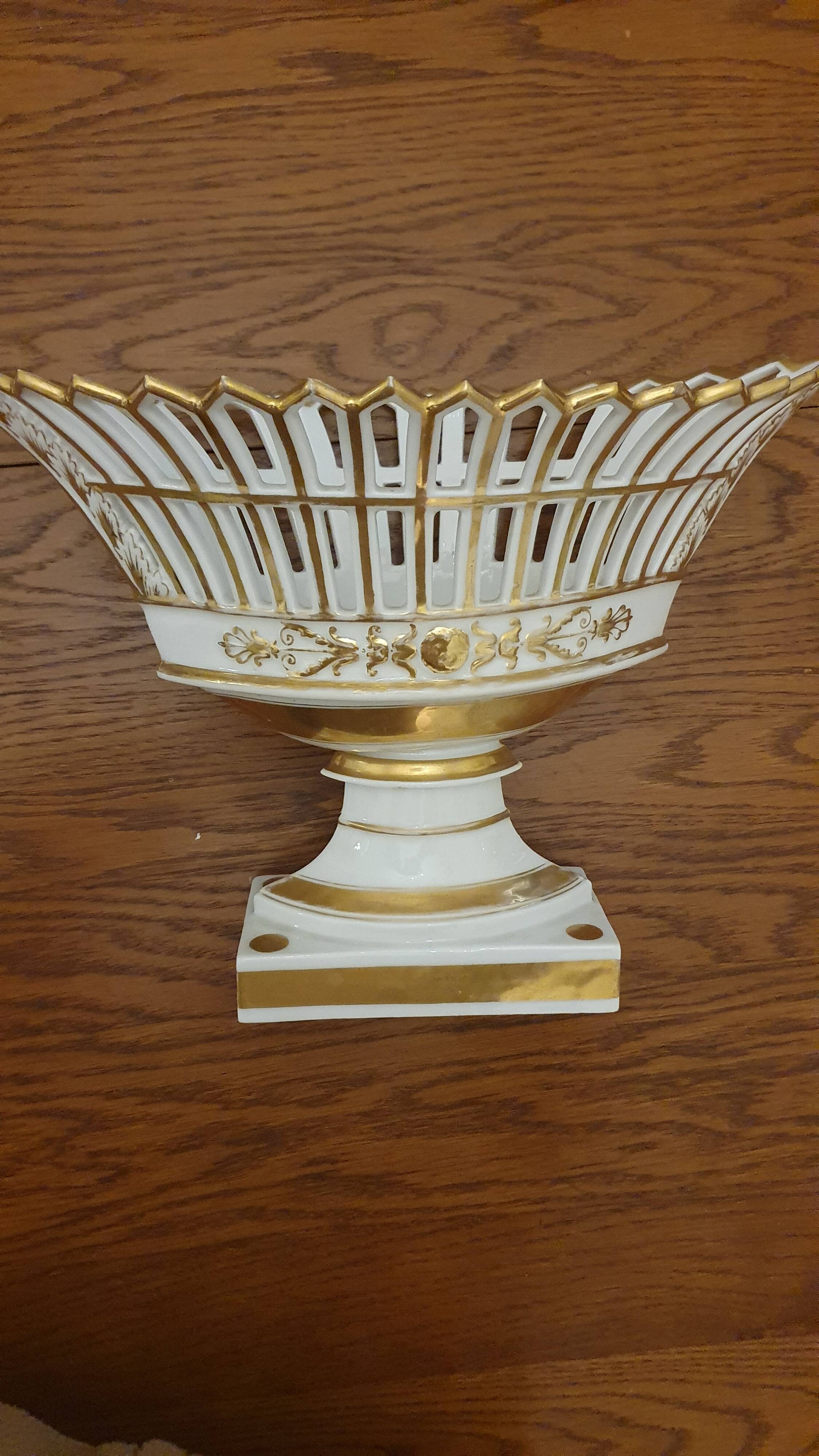 Large footed bowl in 19th century Empire style
