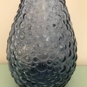 Carafe empoli violet mauve petits bulles hobnail