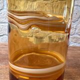 Caramel blown glass vase