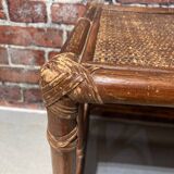 Rattan nesting table