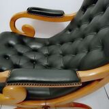 Chesterfield model Victoria chair in dark green leather