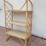 Rattan wall shelf