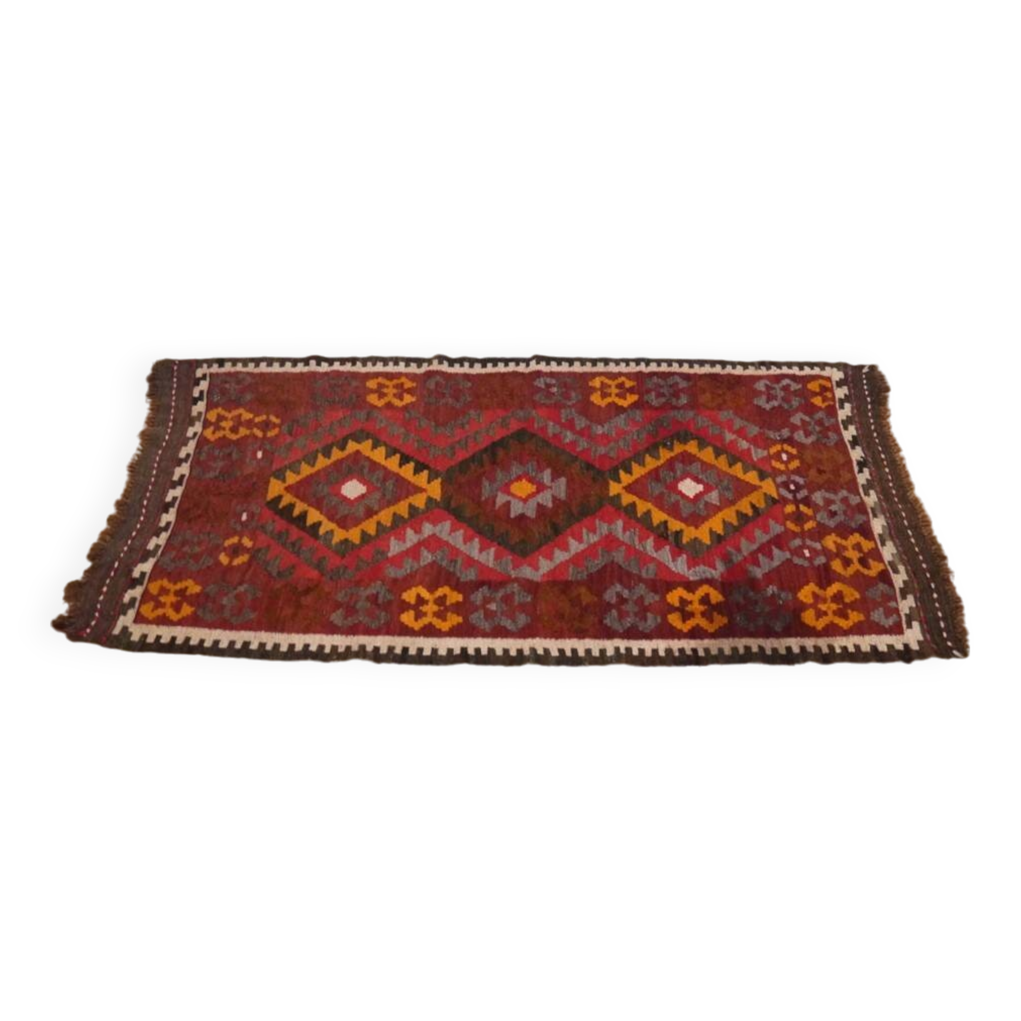 Vintage Maimana rug, handmade, Afghanistan mid century