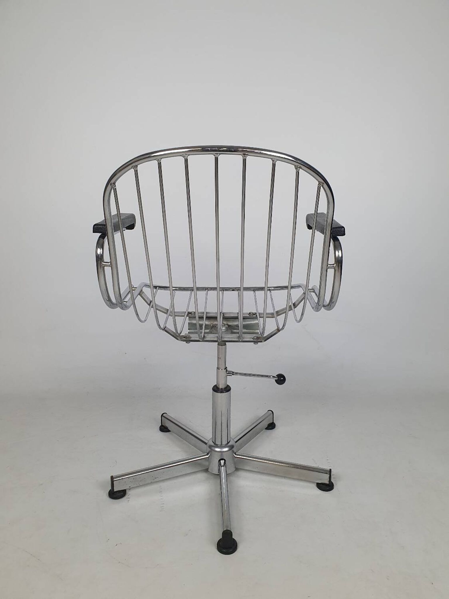 Vintage chrome swivel armchair