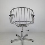 Vintage chrome swivel armchair