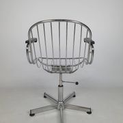 Vintage chrome swivel armchair