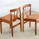 Set of 4 Danish Teak Hollow-Back Dining Chairs (made in the 1960s)