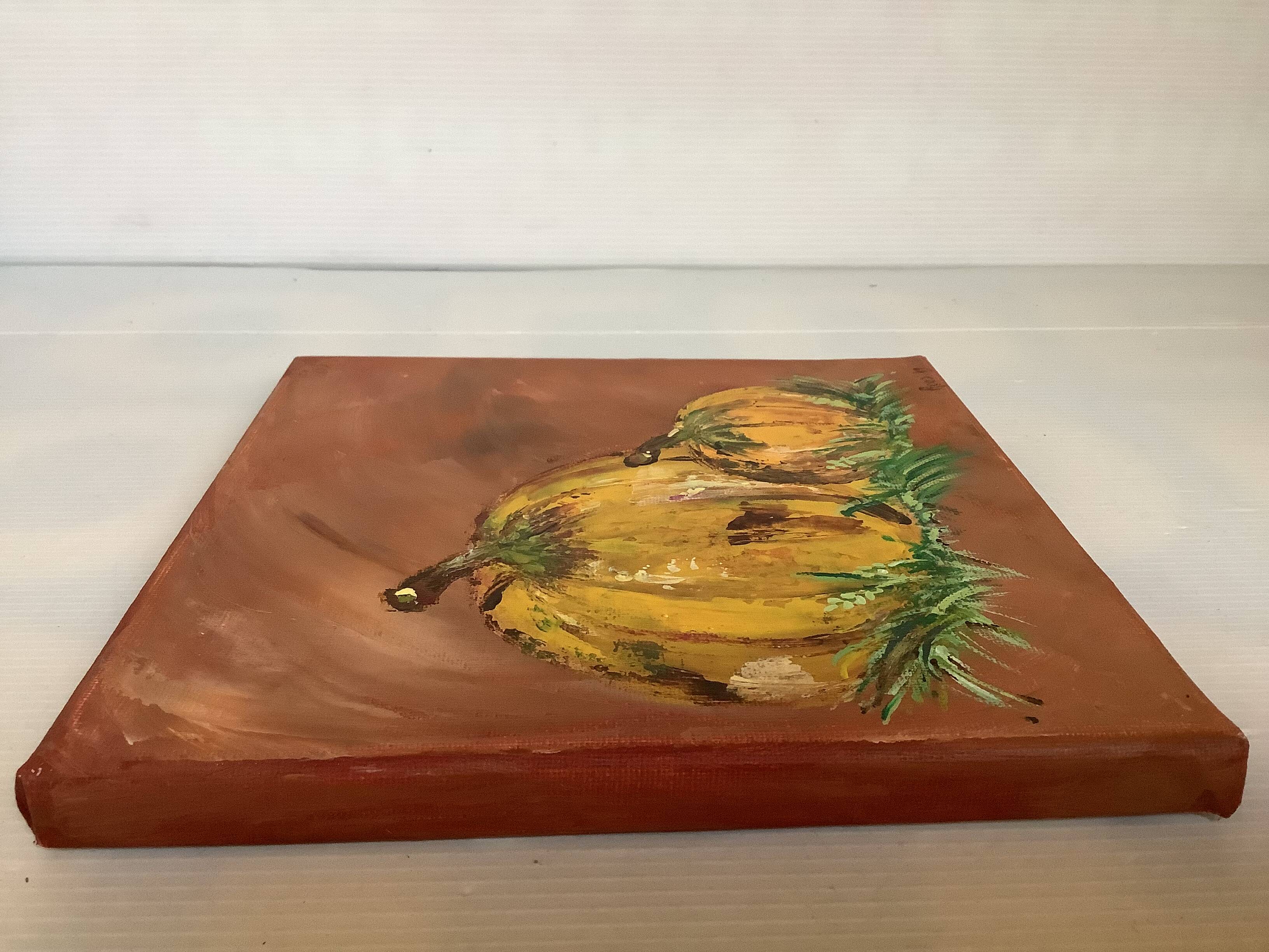 Small still life painting in oil on canvas, signed.