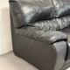 Two-seater black leather sofa — Italian postmodern design