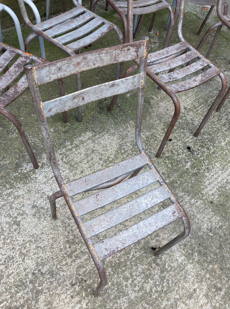 14 metal bistro chairs