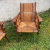 Pair of minimalist design armchairs by Victor Courtray, Ep 40