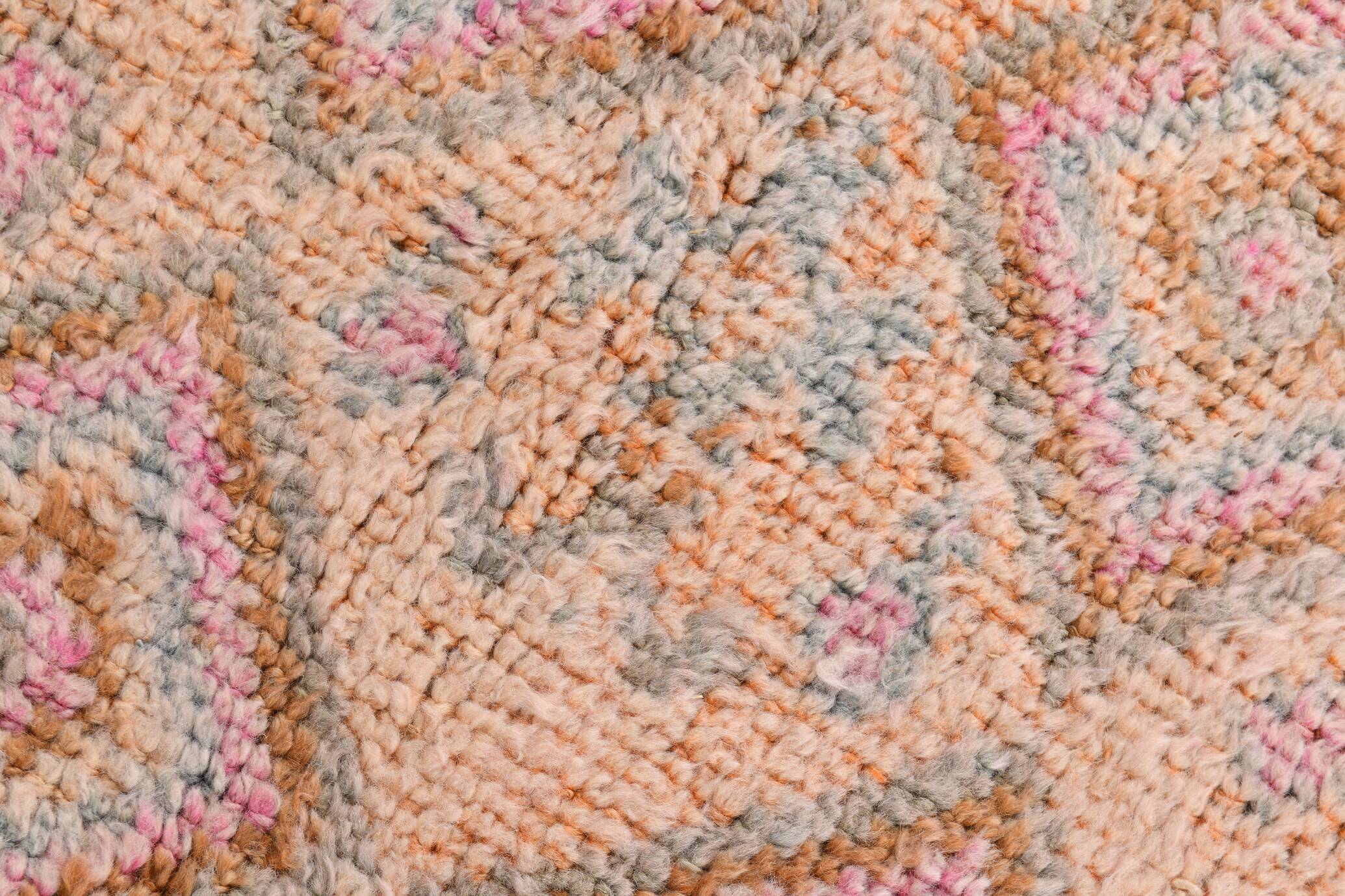 Soft Pink Turkish Vintage Runner Rug, 93x335Cm