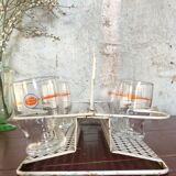 Perforated metal glass basket