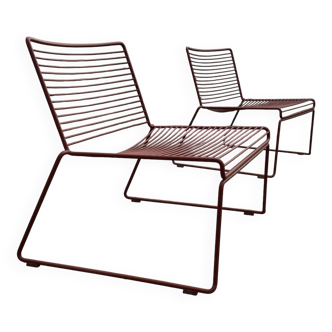 Hee low armchair rust metal - Hay