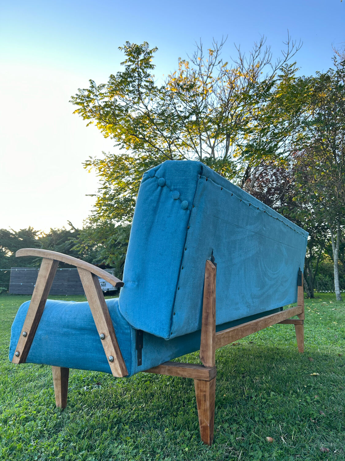 Scandinavian sofa bed touch velvet