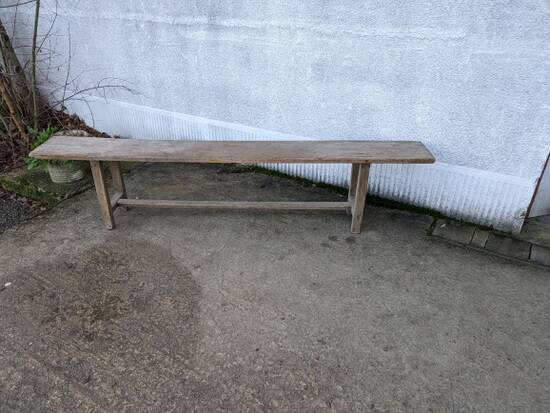 Old farm bench
