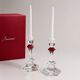 Baccarat - Candlestick (2) - Crystal, Glass - Harcourt candlestick Red