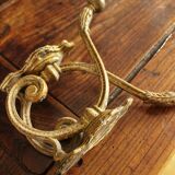 Pair coat rack metal rockery double round hook + hook